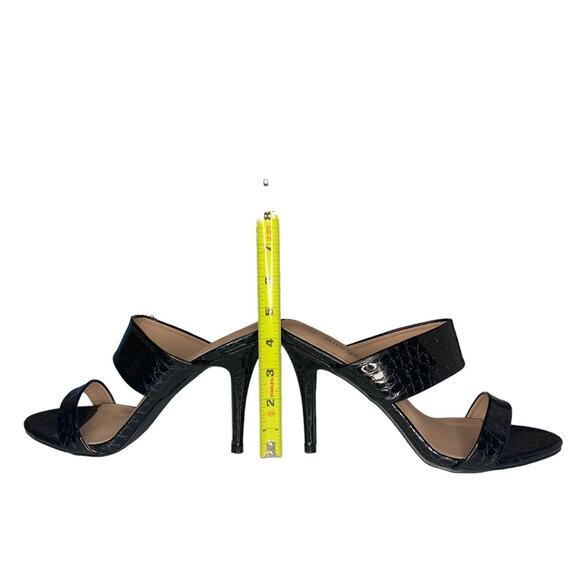 Allegra K NWT High Heels Black Faux Croc Patent Leather Size 9.5 - Picture 9 of 12